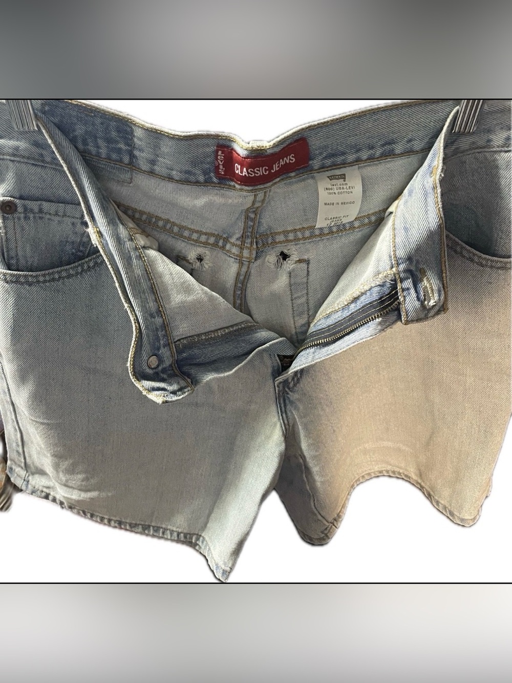 Classic Levi Strauss Denim Shorts Size 12MIS For Women Classic Fit Distressed